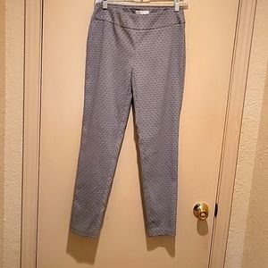 Pattern black and white straight leg pants